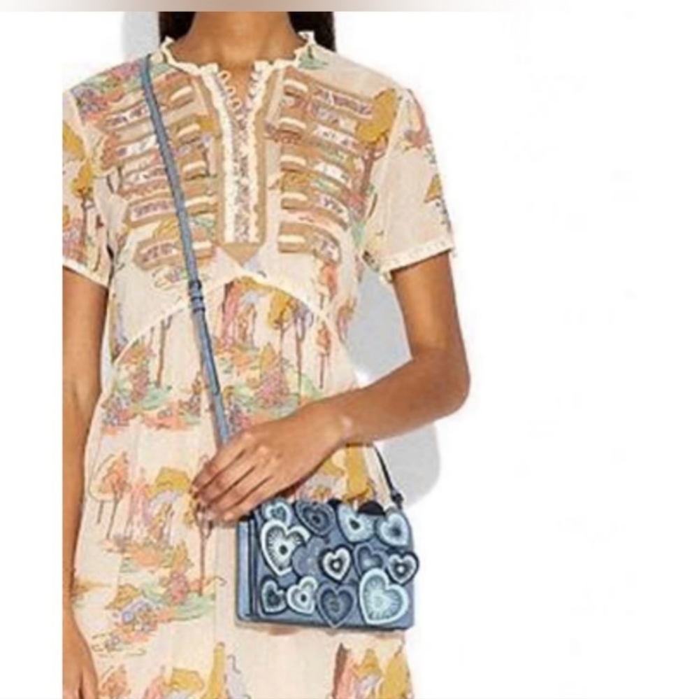 Coach HEARTS blue crossbody